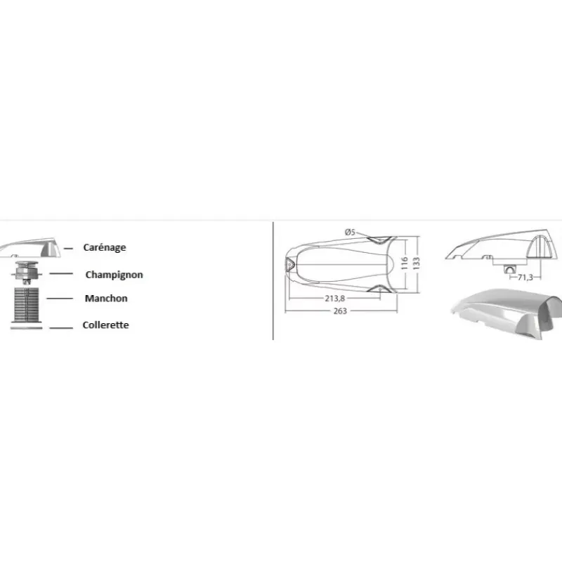 Boite dorade profilée Wind Shell*Osculati