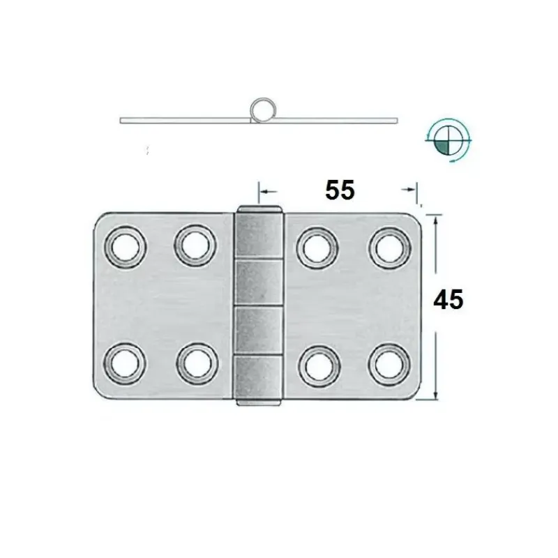 Hot Charnière inox 2.5 mm Ameublement & Quincaillerie Intérieure·Charnière De Porte & Meuble|Quincaillerie Marine·Charnière De Coffre, Porte & Meuble