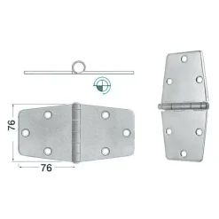 Best Charnière inox 152 x 76 x 2 mm Ameublement & Quincaillerie Intérieure·Charnière De Porte & Meuble|Quincaillerie Marine·Charnière De Coffre, Porte & Meuble