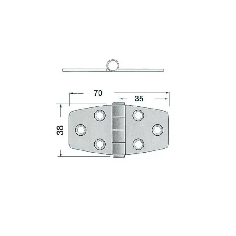 Charnière inox 70 x 38 x 1,7 mm*Osculati Sale