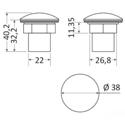 Éclairage de courtoisie LED à encastrer IP68*Osculati Discount