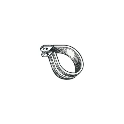 Colliers de fixation inox et caoutchouc | Boîte de 10*Osculati Clearance