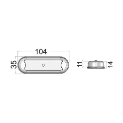 Compact LED | interrupteur | 104 x 35 mm*Osculati Sale