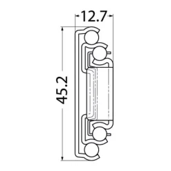 Coulisse inox fermeture freinée*Osculati Best