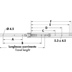 Coulisseau inox 350 mm*Osculati Sale
