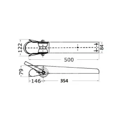 Discount Davier inox long Mouillage, Ancre, Chaîne & Bouée·Davier & Écubier
