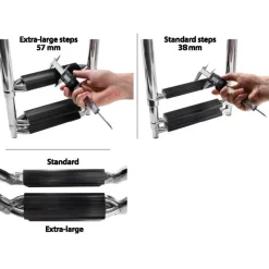 Echelle de plate-forme large noire Échelle, Plateforme & Delphinière·Echelle De Bain Fixe