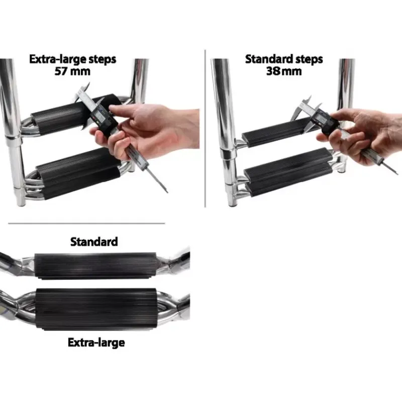 Echelle de plate-forme large noire Échelle, Plateforme & Delphinière·Echelle De Bain Fixe