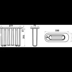 Echelle d'urgence encastrée de secours ISO 15085*Osculati