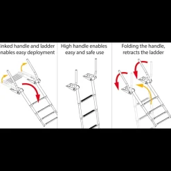 Online Echelle télescopique de plate-forme avec poignées Échelle, Plateforme & Delphinière·Echelle De Bain Fixe