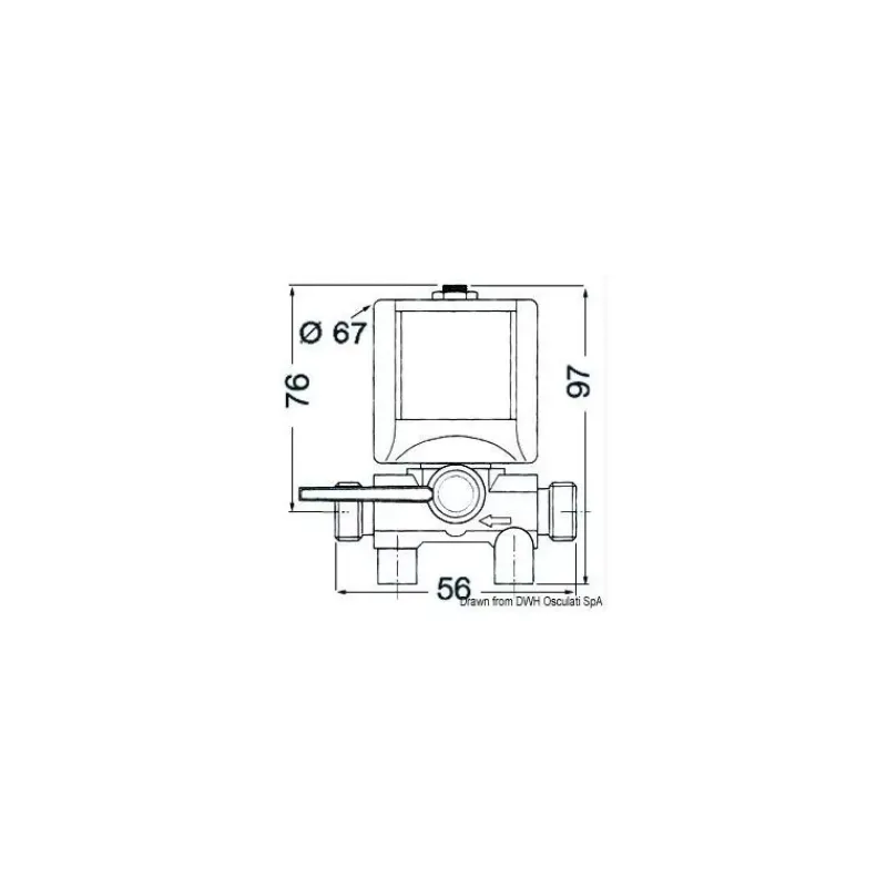 Electrovanne carburant 12/24V - 800 L/h*Osculati Clearance