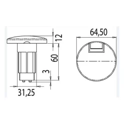Embase pour lampe de cockpit*Osculati