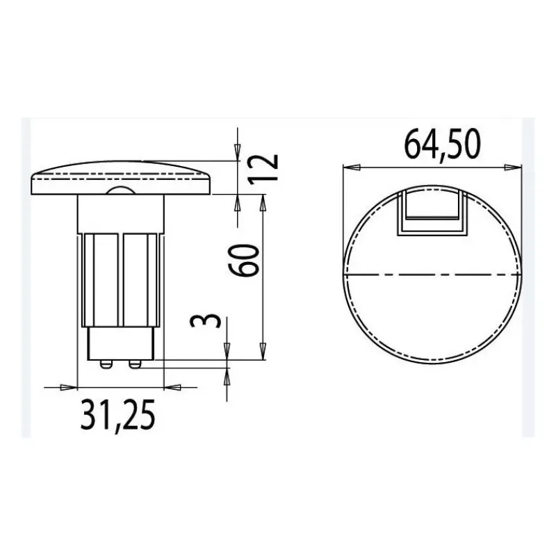 Embase pour lampe de cockpit*Osculati