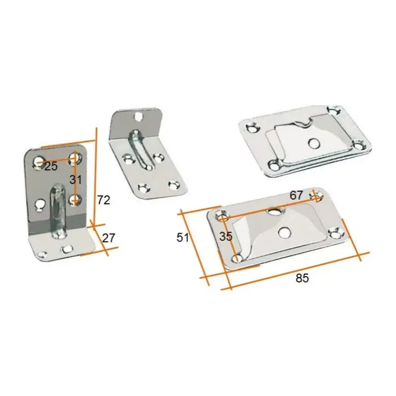 Ensemble fixation plateau de table inox*Osculati New