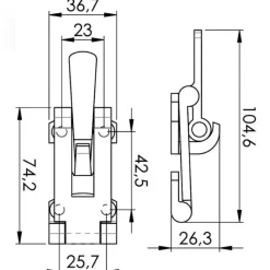 New Fermeture sauterelle en inox Poignée, Verrou & Fermeture Extérieures·Verrou Sauterelle Et À Levier|Poignée, Verrou & Fermeture Extérieures·Verrou Sauterelle Et À Levier