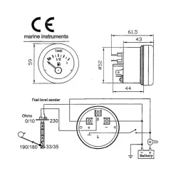 Jauge tank universelle*Osculati Outlet