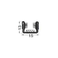 Joint de vitre coulissante 15 mm - la bobine*Osculati Online