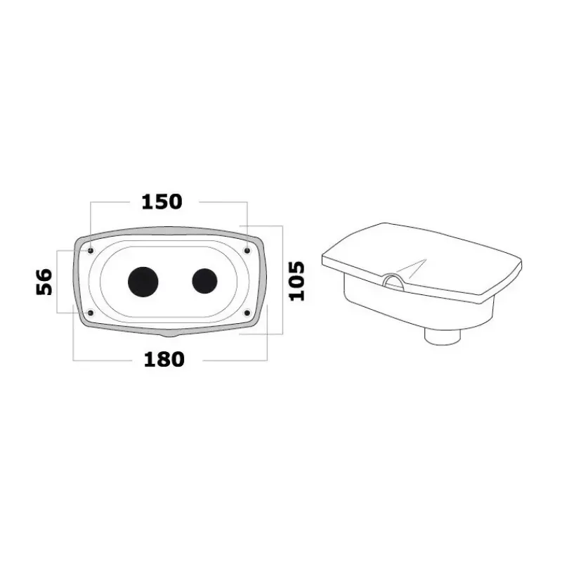 Kit douchette Mizar 180 x 105 mm*Osculati Sale