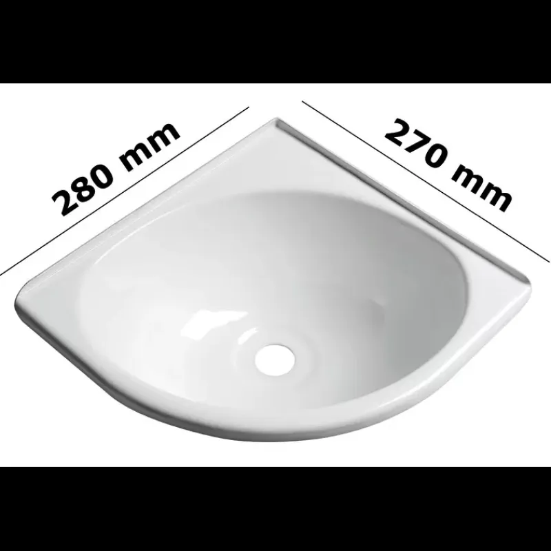 New Lavabo d'angle ABS 280 x 270 mm Evier, Lavabo & Receveur·Lavabo De Salle De Bain|Lavabo, Évier & Receveur·Lavabos Pour Salle De Bain