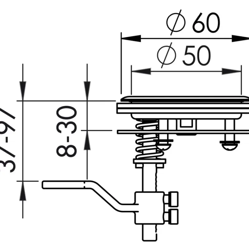 Outlet Lève-plancher inox Cam Latch ø 60 mm Quincaillerie Marine·Lève Plancher Et Anneau Cuvette