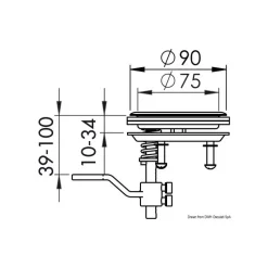 New Lève-plancher inox Cam Latch ø 90 mm Quincaillerie Marine·Lève Plancher Et Anneau Cuvette
