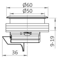 Sale Lève-plancher PUSH LOCK Eclipse Quincaillerie Marine·Lève Plancher Et Anneau Cuvette