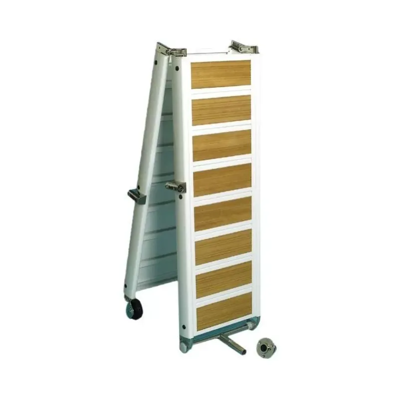 Outlet Passerelle pliante Aluminium vernis blanc et Iroko Equipement De Pont·Passerelle & Rampe