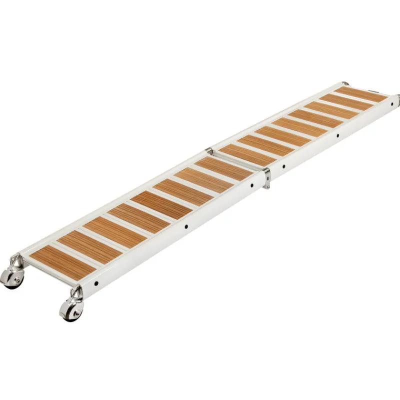 Outlet Passerelle pliante Aluminium vernis blanc et Iroko Equipement De Pont·Passerelle & Rampe
