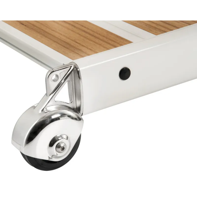 Outlet Passerelle pliante Aluminium vernis blanc et Iroko Equipement De Pont·Passerelle & Rampe