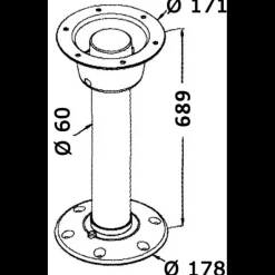 Pied table Tread Lock | 685 mm*Osculati Hot