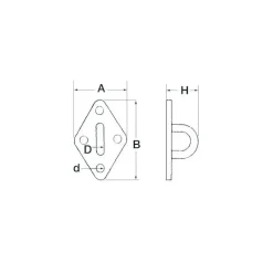 Pontet 4 points inox*Osculati Sale
