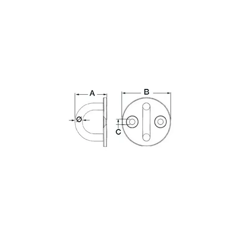 Outlet Pontet inox platine ronde Manille & Petit Accastillage·Cadène & Pontet