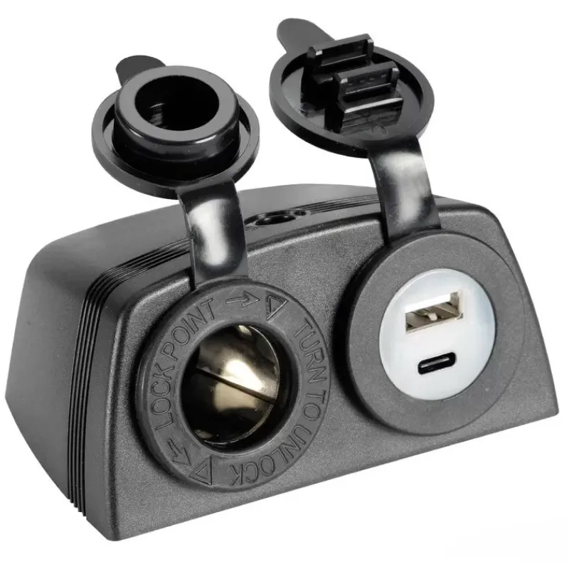 Clearance Prise allume-cigare USB-A + USB-C avec carénage noir Distribution & Protection·Prise Et Fiche Dc (Allume Cigare, 12V, Usb...)|Distribution & Protection·Fiche Et Prise Dc (Allume Cigare, 12V, Usb...)