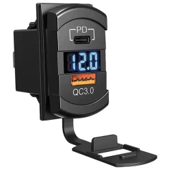 Outlet Prise double USB-A+C + voltmètre 12/24 V Distribution & Protection·Interrupteur Ac/Dc (230V Et 12V)|Distribution & Protection·Contrôleur De Batterie & Indicateur De Charge