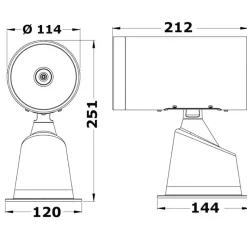Clearance Projecteur Artemis électrocommandé Eclairage & Lampe·Projecteur De Route