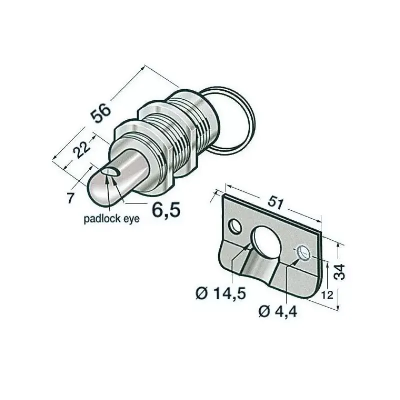 Outlet Serrure poussoir cockpit Poignée, Verrou & Fermeture Extérieures·Verrou Sauterelle Et À Levier|Poignée, Verrou & Fermeture Extérieures·Verrou Sauterelle Et À Levier