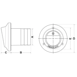 Outlet Sortie d’échappement technopolymère et inox Ø 40 à 125 Equipement Moteur In-Bord·Circuit Échappement