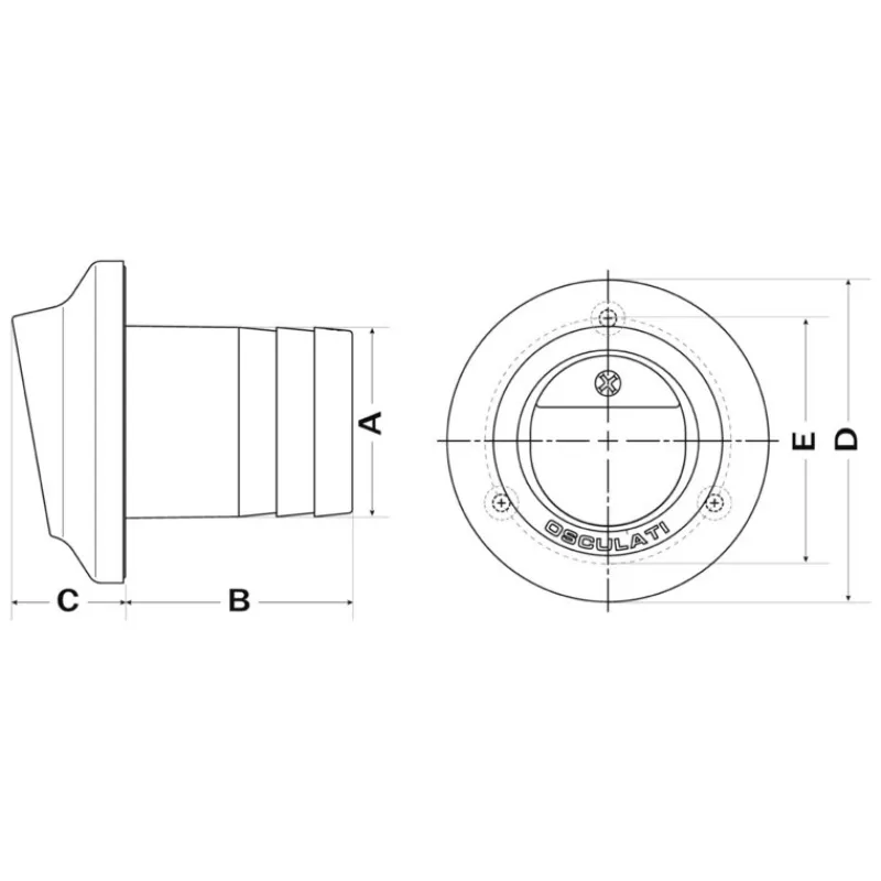 Outlet Sortie d’échappement technopolymère et inox Ø 40 à 125 Equipement Moteur In-Bord·Circuit Échappement