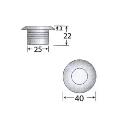 Spot LED de courtoisie à encastrer*Osculati