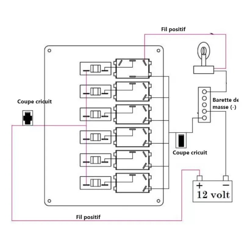 Tableau électrique alu 7 interrupteurs*Osculati Outlet