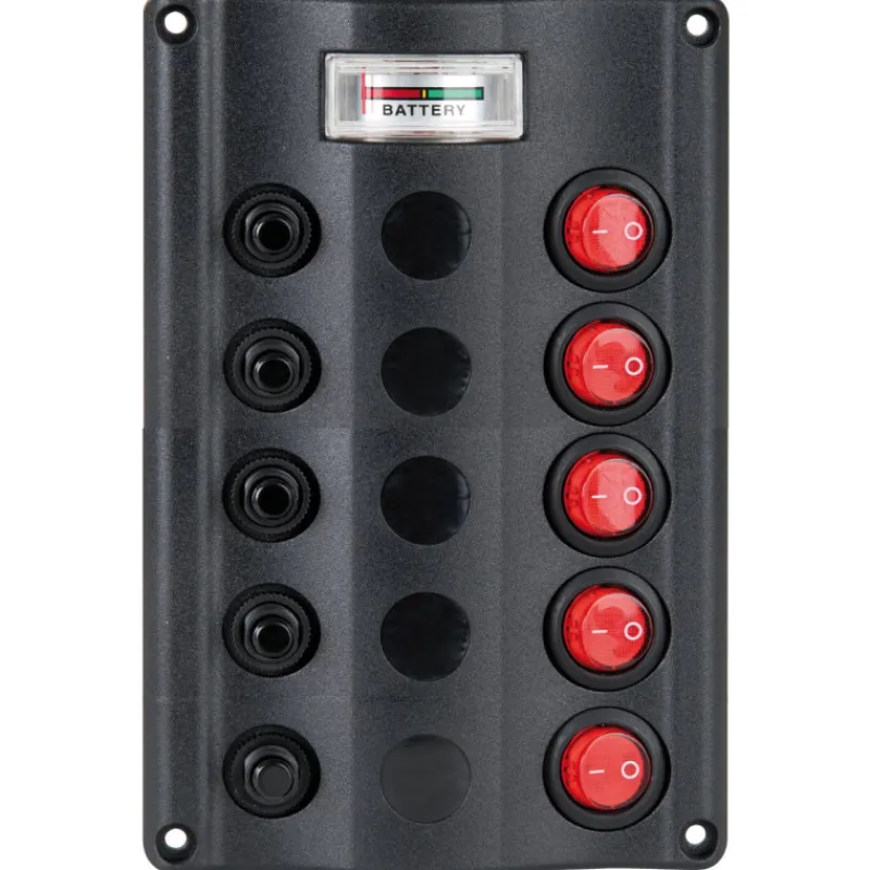 Outlet Tableau Wave design | 5 interrupteurs + voltmètre Distribution & Protection·Tableau Électrique|Distribution & Protection·Tableau Électrique