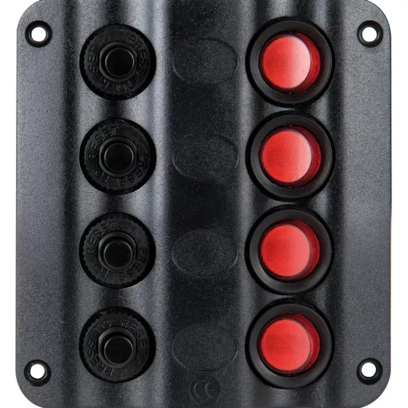 Outlet Tableau Wave design | 4 interrupteurs Distribution & Protection·Tableau Électrique|Distribution & Protection·Tableau Électrique