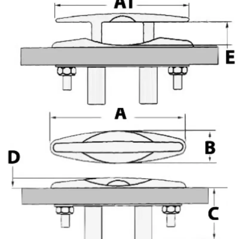 Taquet rétractable base 150 à 203 mm*Osculati Sale