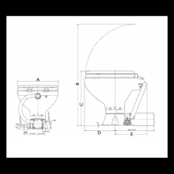 WC Electrique Evolution Space Saver 12 V*Osculati Clearance