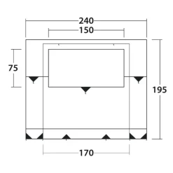 Clearance Backroads Awning Room | F45s F43Van / TO5200 Vw T5 / T6|Store·Habillage, Paroi & Côté De Store
