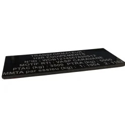 New Plaque de transformation VASP | Acrylique Identification Vasp