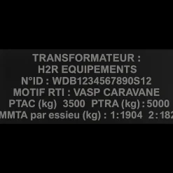 New Plaque de transformation VASP | Acrylique Identification Vasp