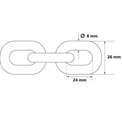 Chaîne calibrée ø 8 mm*Plastimo Online