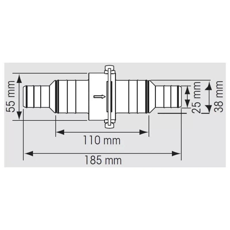 Clapet anti-retour ø 25 - 38 mm*Plastimo New