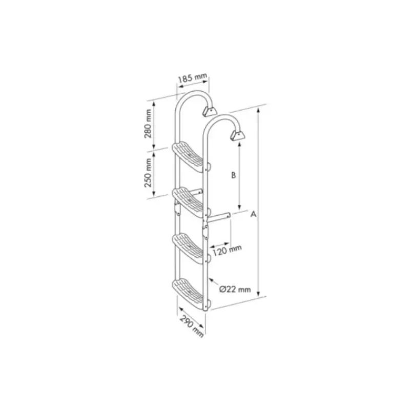Echelle inox pliable à 180°*Plastimo Discount